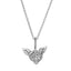 398505C01 Kette mit Anhänger Pavé-Herz Engelsflügel Silber