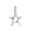 Charm-Medaillon Funkelnder Stern Zirkonia Silber