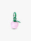 Rosafarbener Apfel Murano-Charm Sterling-Silber