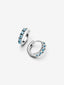 Hellblaue Huggie Ohrringe Sterling-Silber