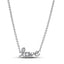 393076C01 Collier-Halskette Funkelndes Handgeschriebenes Love Silber
