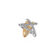 Charm Funkelnder Kreuzender Stern Sterling-Silber