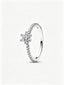 Funkelnde Blume Ring Sterling-Silber