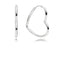 Ohrringe Creolen Asymmetric Hearts of Love Sterling-Silber