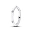 Ring Zirkonia Steine & Emaille Weiss Silber