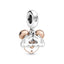 Charm-Anhänger Micky Maus Silber 14k Rosé Vergoldet