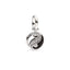 Mini-Charm-Anhänger Funkelnder Yin & Yang Silber