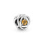 Charm November Geburtsstein Honigfarbener Ewigkeitskreis Silber