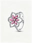 Doppelte Blume Cocktailring Sterling-Silber