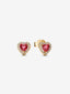 Elevated Heart Stud Earrings 14 Karat Vergoldung