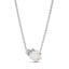393206C01 Collier Kette Weiße Rose Zirkonia Silber 45 cm