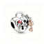 Charm Micky Maus & Minnie Maus Vorhängeschloss Silber