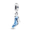 Charm-Anhänger Cinderellas Glasschuh Blau Silber