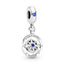 Charm-Anhänger Drehender Kompass Sterling-Silber