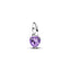 Mini-Charm-Anhänger Violettes Chakra-Herz