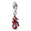 Charm-Anhänger Hängender Spider-Man Sterling-Silber