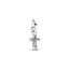 Mini-Charm-Anhänger Funkelndes Kreuz Zirkonia Silber