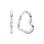 Ohrringe Creolen Asymmetrical Heart Hoop Sterling-Silber