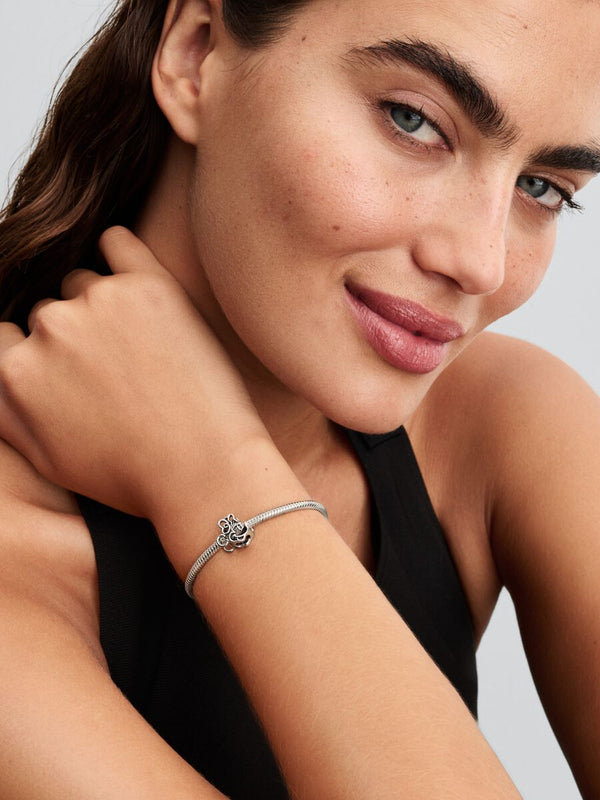 Minnie Maus Offen gearbeitetes Charm Sterling-Silber