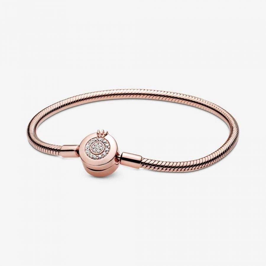 Rose  Schlangen-Gliederarmband Funkelndes Crown O