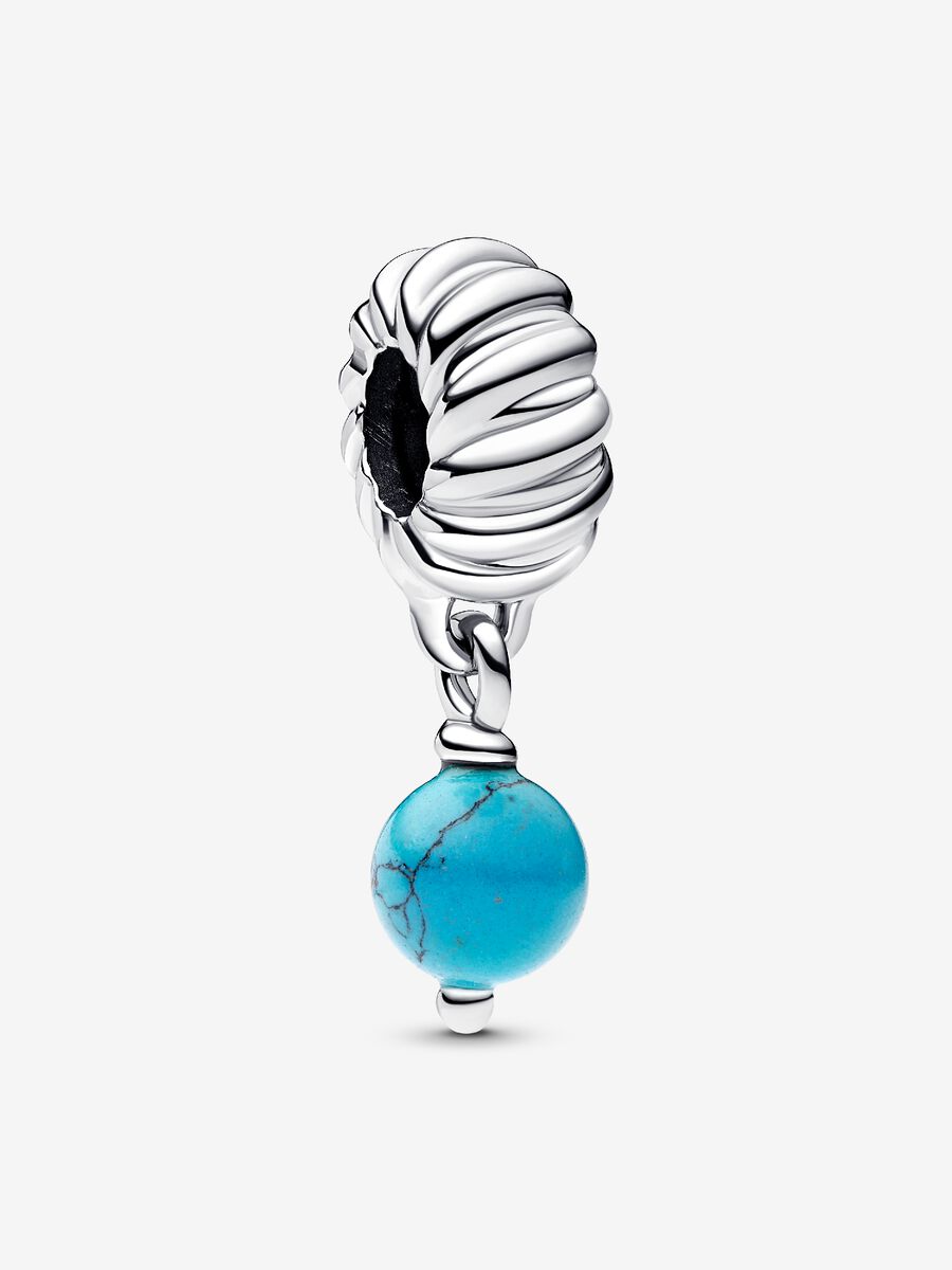 Türkisfarbener Charm-Anhänger Sterling-Silber Hauptbild