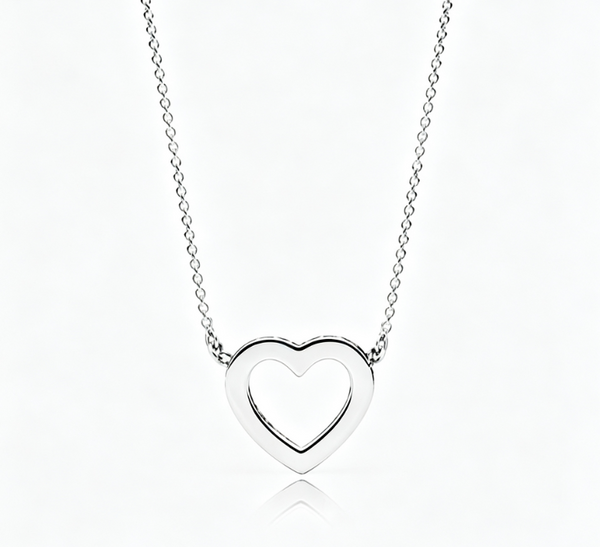 590534CZ Kette Anhänger Herz Sterling-Silber 45 cm