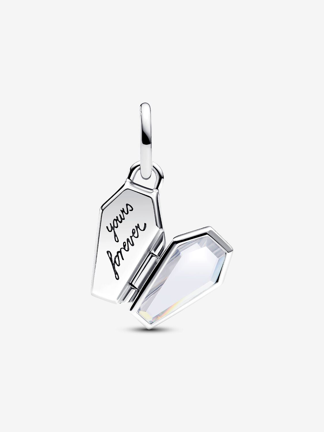 Aufklappbarer Glow-in-the-Dark Sarg Charm Sterling-Silber
