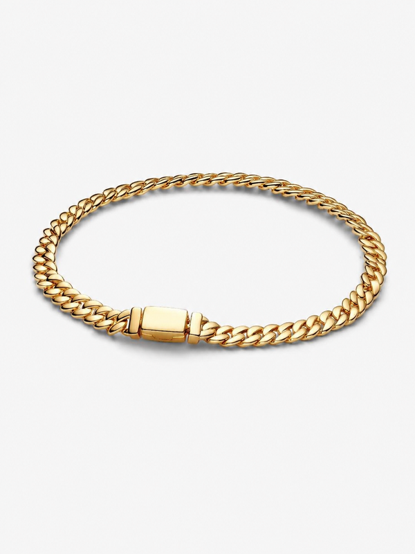 Cuban-Kettenarmband 14 Karat Vergoldung