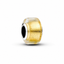 Mini-Charm Murano-Glas Goldfarben Silber
