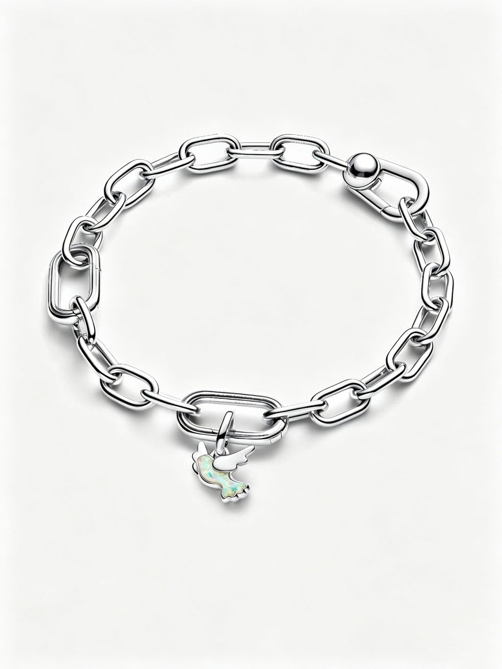 Weiße Taube Mini-Charm-Anhänger Sterling-Silber