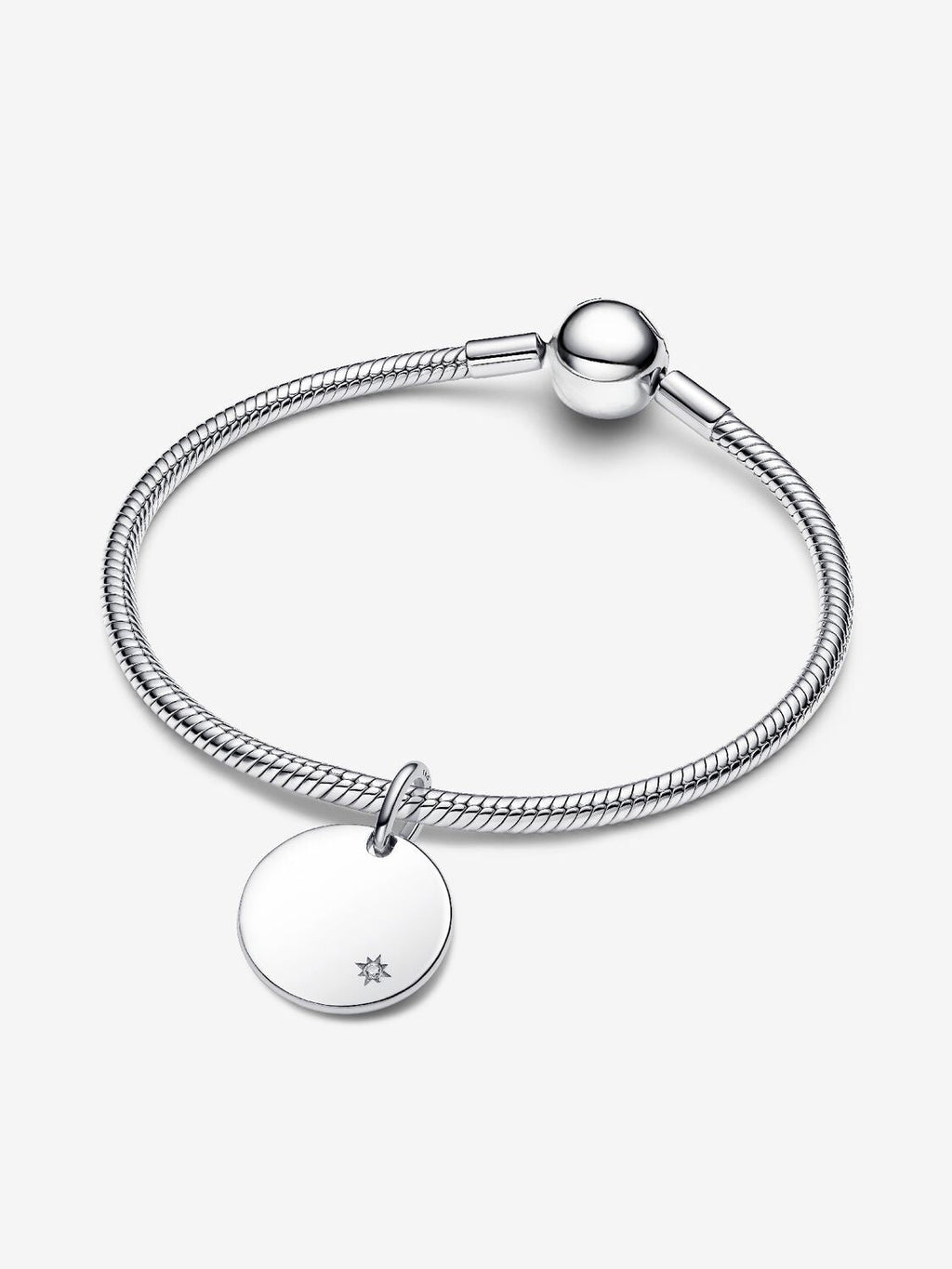 Gravierbarer Anhänger mit im Labor gezüchtetem Diamanten 0.012 ct TW, Sterling-Silber