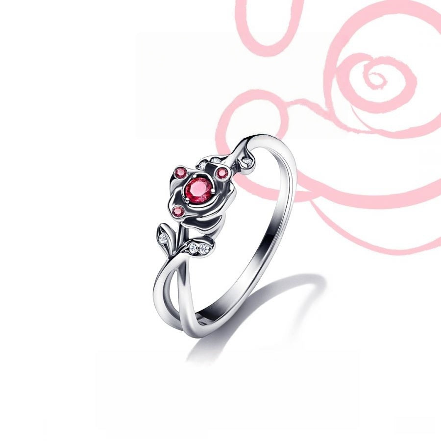 Ring Die Schöne und Das Biest Rose Silber