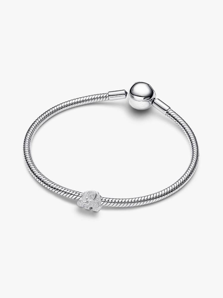 Strukturierter Elefant Mini-Charm Sterling-Silber