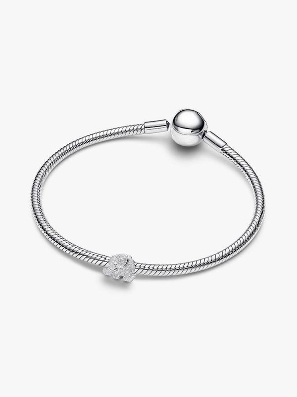 Strukturierter Elefant Mini-Charm Sterling-Silber