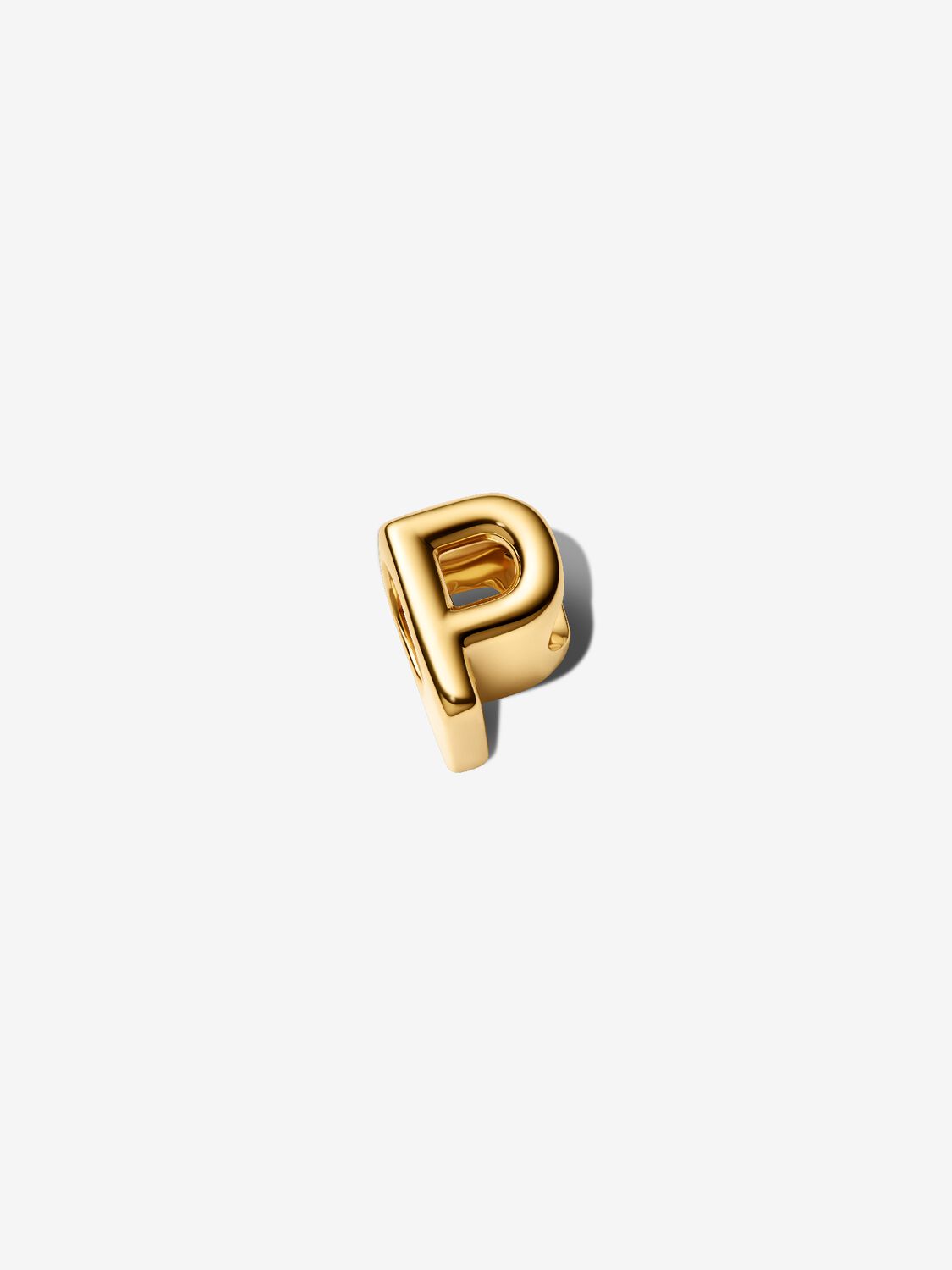 Buchstabe P Alphabet-Mini-Charm 14 Karat Vergoldung Zweitbild