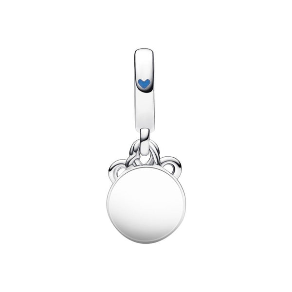 Doppelter Charm-Anhänger Blühende Blume Sterling-Silber