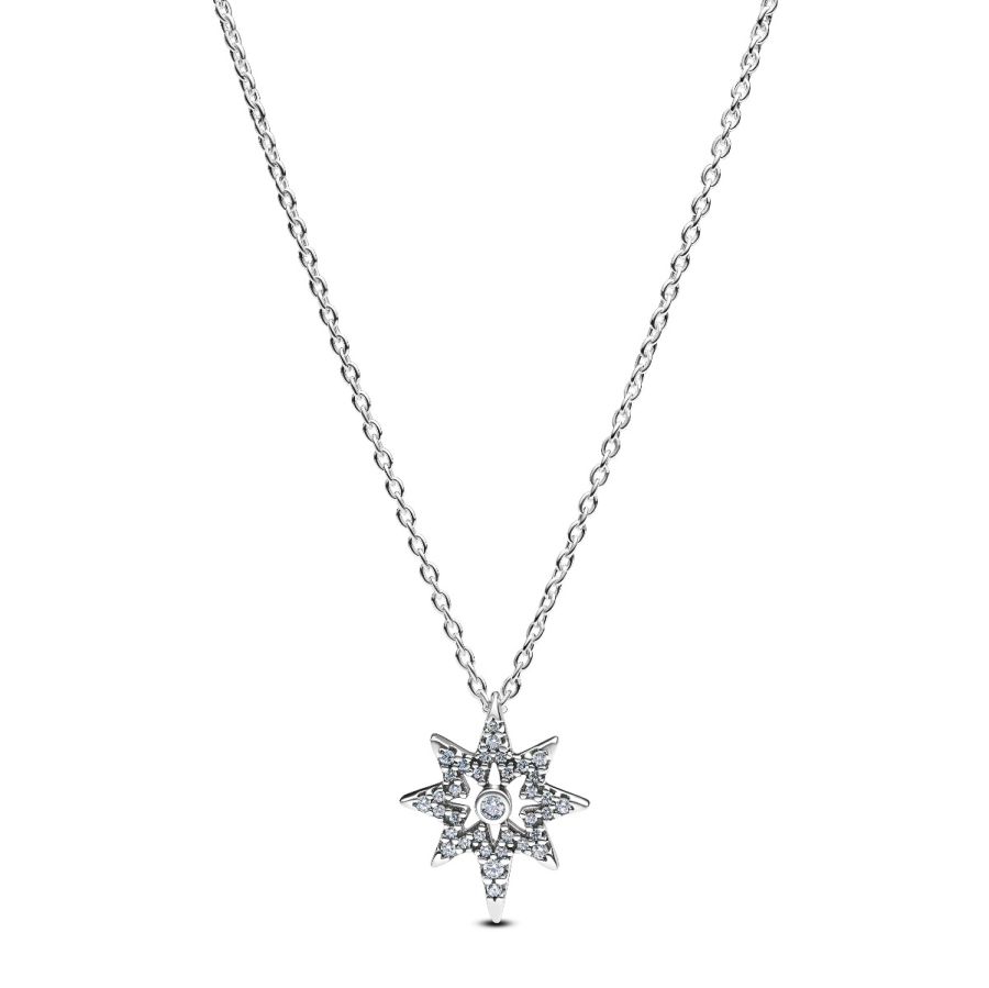 Halskette mit Anhänger Pavé-Polarstern Nordstern Silber 393600C01 Hauptbild