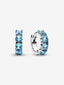 Hellblaue Creolen-Ohrringe Sterling-Silber