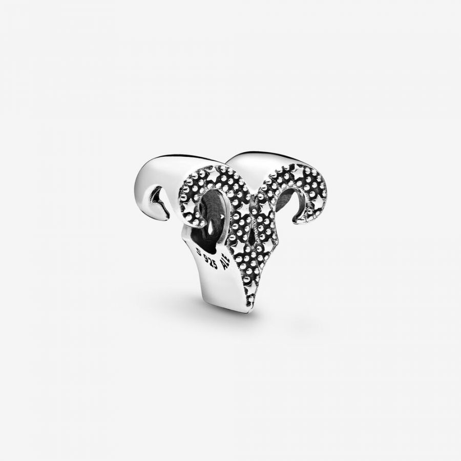 Charm Funkelnder Widder Sterling-Silber