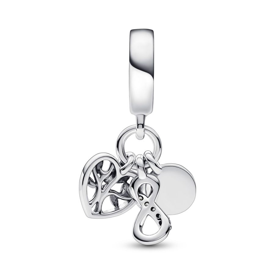 Charm-Anhänger Family Infinity Triple Sterling-Silber