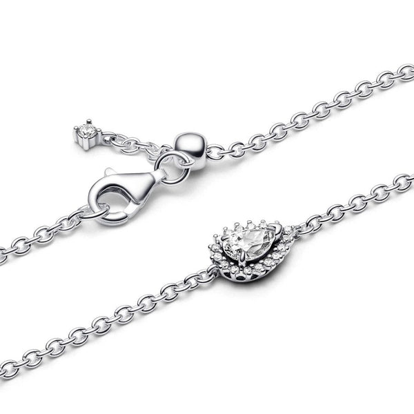Gliederarmband Funkelndes Birnen-Kranz Zirkonia Silber