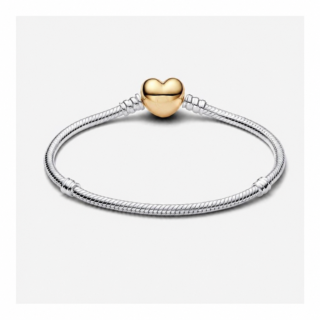 Armband Moments Herz-Verschluss Silber