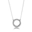 590514CZ Kette mit Anhänger Funkelnder Kreis Sterling Silver