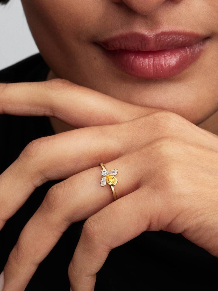 Honigbiene Ring 14 Karat Vergoldung Zweitbild