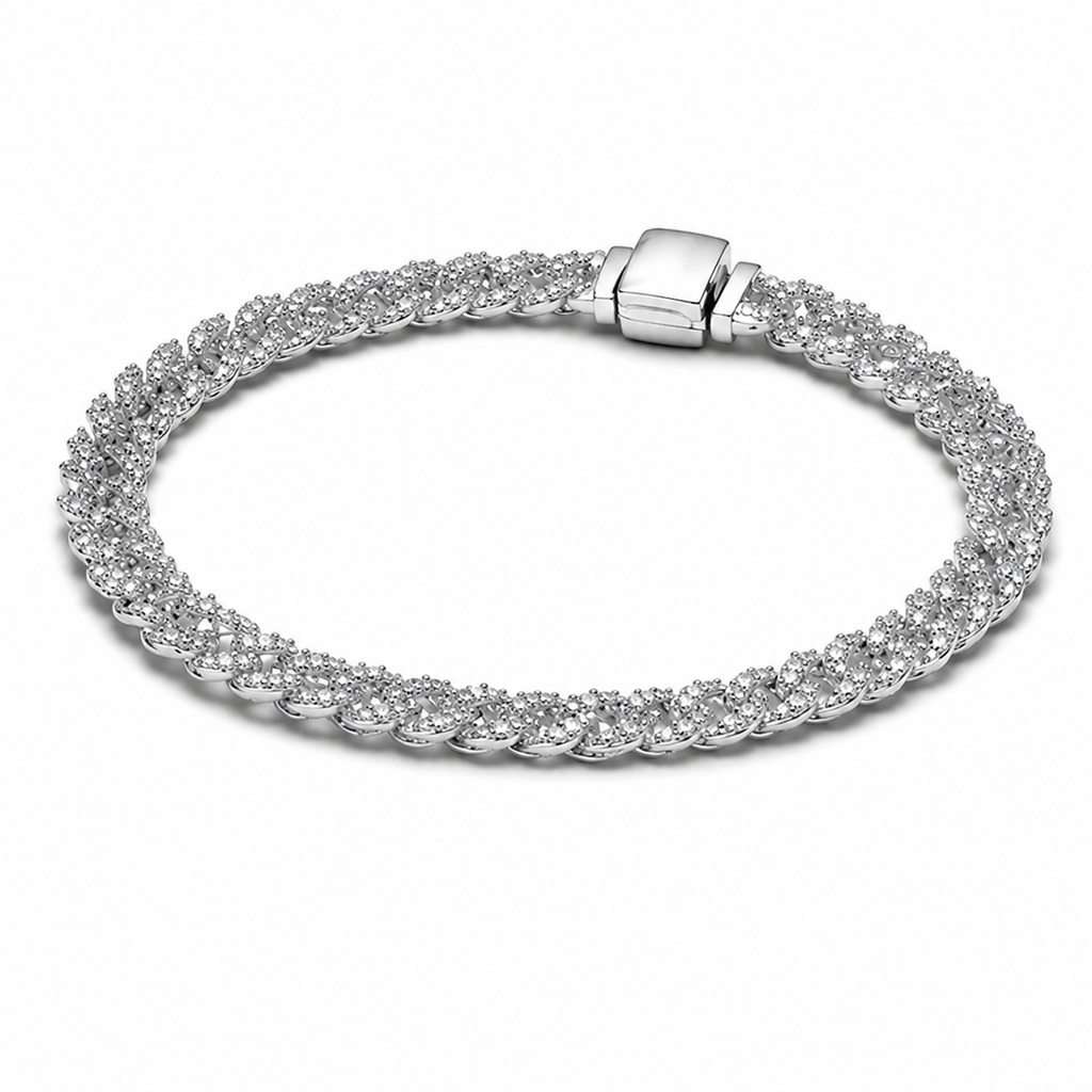 Gliederarmband Timeless Pavé Zirkonia Sterling-Silber