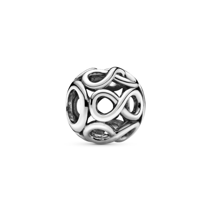 Charm Offen Unendlichkeits-Symbol Sterlingsilber