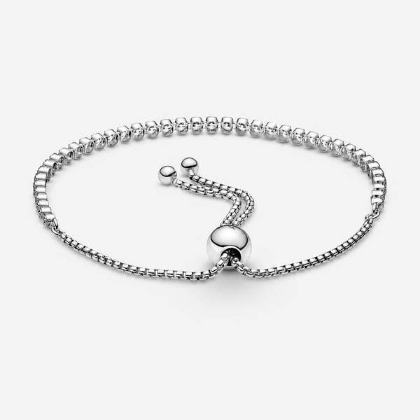 Schiebe-Tennisarmband Funkelnd Sterling-Silber