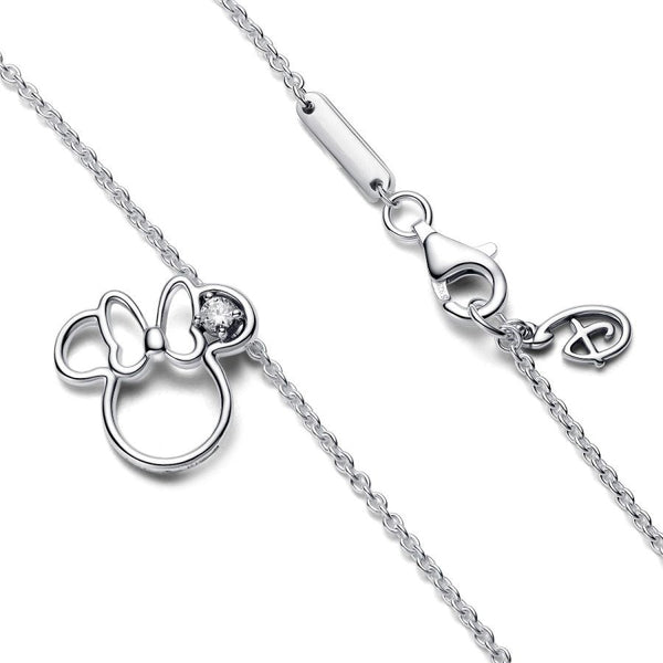393187C01 Halskette Minnie Maus Silhouette Silber 45 cm