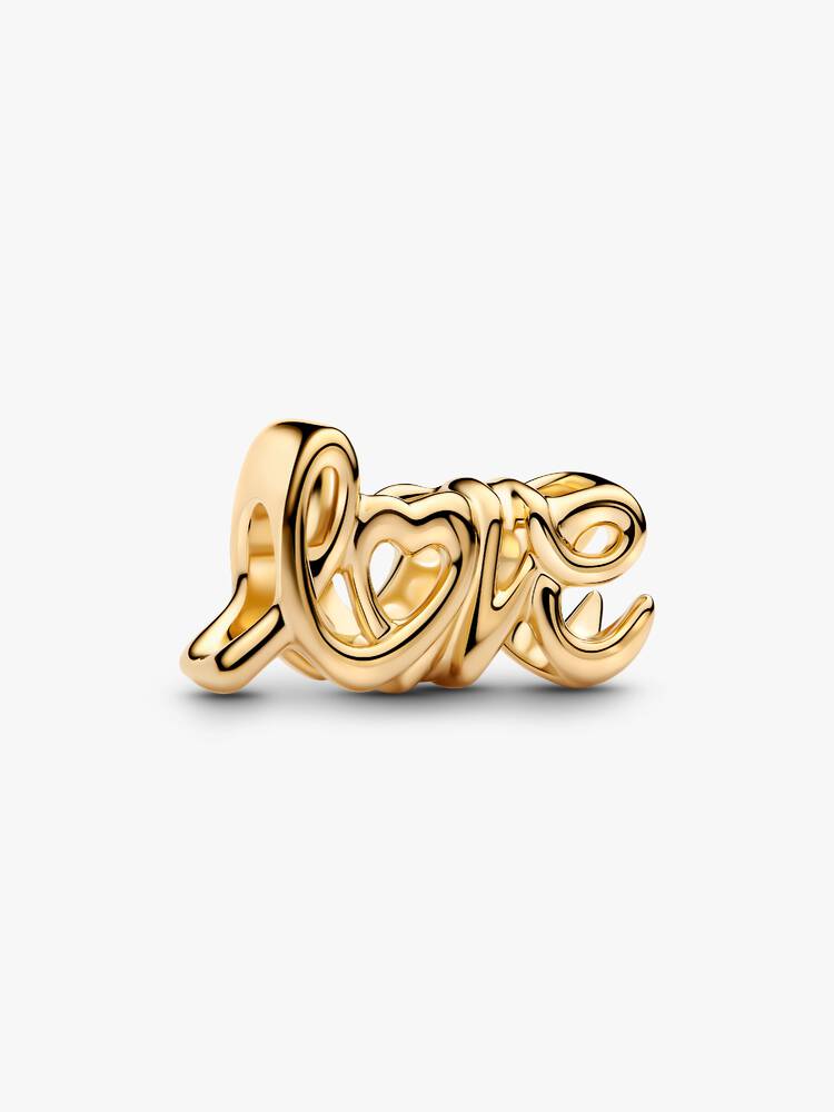 Handgeschriebene Liebe Charm 14 Karat Vergoldung