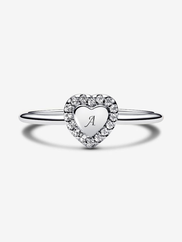Gravierbarer Herz Strahlenkranz Ring